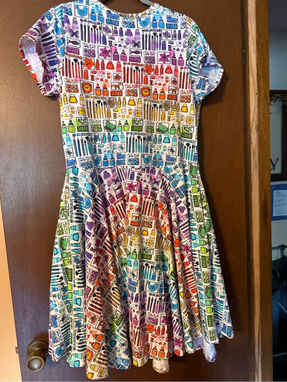 Princess Awesome “Smarty Paints” adult dress with pockets. 16-18